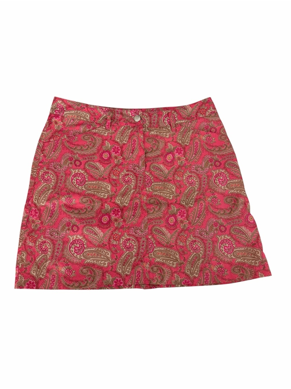 DAILY SPORTS Pink Paisley Golf Skort Athletic Tennis Country Club size 8